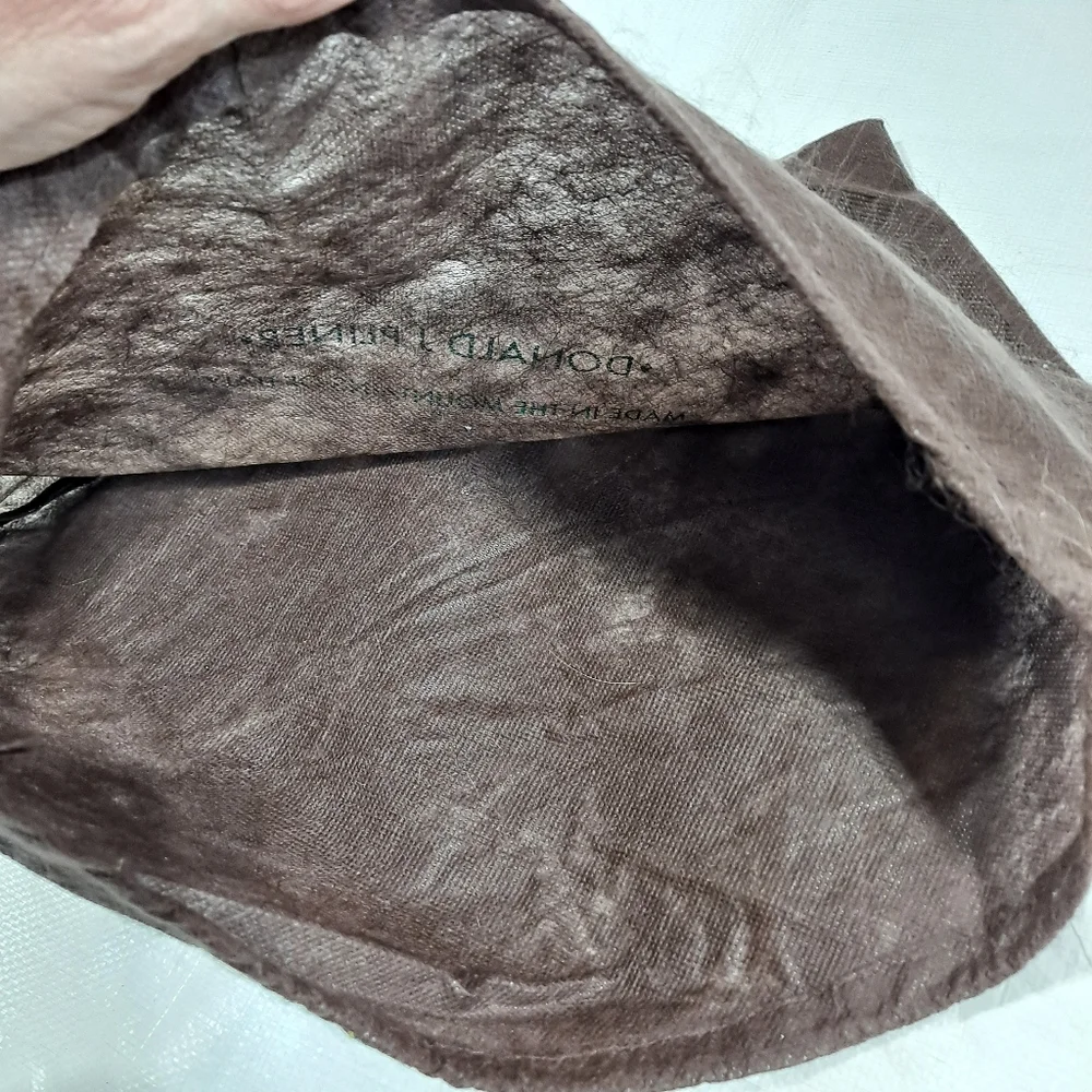 Donald J Pliner Brown Teal Logo Dust Cover Drawstring Pouch Bag